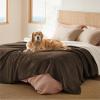 imageBedsure Self Warming Blanket for Small Dogs ampamp Cats  Waterproof Washable Sherpa Fleece Puppy Blanket Soft Plush Reversible Throw 25quotX35quot GreyCoffee Brown