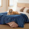 imageBedsure Self Warming Blanket for Small Dogs ampamp Cats  Waterproof Washable Sherpa Fleece Puppy Blanket Soft Plush Reversible Throw 25quotX35quot GreyBlue