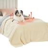imageBedsure Self Warming Blanket for Small Dogs ampamp Cats  Waterproof Washable Sherpa Fleece Puppy Blanket Soft Plush Reversible Throw 25quotX35quot GreyAntique Whiteself Warming
