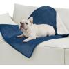 imageBedsure Self Warming Blanket for Small Dogs ampamp Cats  Waterproof Washable Sherpa Fleece Puppy Blanket Soft Plush Reversible Throw 25quotX35quot GreyBlue