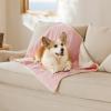 imageBedsure Self Warming Blanket for Small Dogs ampamp Cats  Waterproof Washable Sherpa Fleece Puppy Blanket Soft Plush Reversible Throw 25quotX35quot GreyAzalea Pink