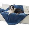 imageBedsure Self Warming Blanket for Small Dogs ampamp Cats  Waterproof Washable Sherpa Fleece Puppy Blanket Soft Plush Reversible Throw 25quotX35quot GreyBlue