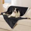 imageBedsure Self Warming Blanket for Small Dogs ampamp Cats  Waterproof Washable Sherpa Fleece Puppy Blanket Soft Plush Reversible Throw 25quotX35quot GreyBlack