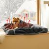 imageBedsure Self Warming Blanket for Small Dogs ampamp Cats  Waterproof Washable Sherpa Fleece Puppy Blanket Soft Plush Reversible Throw 25quotX35quot GreyAnthracite Greyself Warming