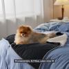 imageBedsure Self Warming Blanket for Small Dogs ampamp Cats  Waterproof Washable Sherpa Fleece Puppy Blanket Soft Plush Reversible Throw 25quotX35quot GreyBlack