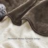 imageBedsure Self Warming Blanket for Small Dogs ampamp Cats  Waterproof Washable Sherpa Fleece Puppy Blanket Soft Plush Reversible Throw 25quotX35quot GreyCoffee Brown