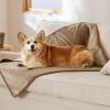 imageBedsure Self Warming Blanket for Small Dogs ampamp Cats  Waterproof Washable Sherpa Fleece Puppy Blanket Soft Plush Reversible Throw 25quotX35quot GreyCamel