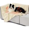 imageBedsure Self Warming Blanket for Small Dogs ampamp Cats  Waterproof Washable Sherpa Fleece Puppy Blanket Soft Plush Reversible Throw 25quotX35quot GreyAntique Whiteself Warming