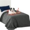 imageBedsure Self Warming Blanket for Small Dogs ampamp Cats  Waterproof Washable Sherpa Fleece Puppy Blanket Soft Plush Reversible Throw 25quotX35quot GreyAnthracite Greyself Warming