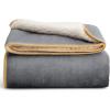 imageBedsure Self Warming Blanket for Small Dogs ampamp Cats  Waterproof Washable Sherpa Fleece Puppy Blanket Soft Plush Reversible Throw 25quotX35quot GreyGrey