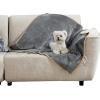 imageBedsure Self Warming Blanket for Small Dogs ampamp Cats  Waterproof Washable Sherpa Fleece Puppy Blanket Soft Plush Reversible Throw 25quotX35quot GreyGrey