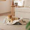 imageBedsure Self Warming Blanket for Small Dogs ampamp Cats  Waterproof Washable Sherpa Fleece Puppy Blanket Soft Plush Reversible Throw 25quotX35quot GreyCream