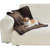 imageBedsure Self Warming Blanket for Small Dogs ampamp Cats  Waterproof Washable Sherpa Fleece Puppy Blanket Soft Plush Reversible Throw 25quotX35quot GreyCoffee Brown