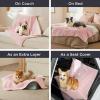 imageBedsure Self Warming Blanket for Small Dogs ampamp Cats  Waterproof Washable Sherpa Fleece Puppy Blanket Soft Plush Reversible Throw 25quotX35quot GreyAzalea Pink