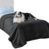 imageBedsure Self Warming Blanket for Small Dogs ampamp Cats  Waterproof Washable Sherpa Fleece Puppy Blanket Soft Plush Reversible Throw 25quotX35quot GreyGrey Black