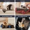 imageBedsure Self Warming Blanket for Small Dogs ampamp Cats  Waterproof Washable Sherpa Fleece Puppy Blanket Soft Plush Reversible Throw 25quotX35quot GreyCoffee Brown