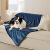 imageBedsure Self Warming Blanket for Small Dogs ampamp Cats  Waterproof Washable Sherpa Fleece Puppy Blanket Soft Plush Reversible Throw 25quotX35quot GreyBlue