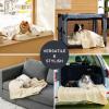 imageBedsure Self Warming Blanket for Small Dogs ampamp Cats  Waterproof Washable Sherpa Fleece Puppy Blanket Soft Plush Reversible Throw 25quotX35quot GreyAntique Whiteself Warming