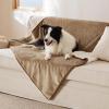 imageBedsure Self Warming Blanket for Small Dogs ampamp Cats  Waterproof Washable Sherpa Fleece Puppy Blanket Soft Plush Reversible Throw 25quotX35quot GreyCamel