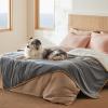 imageBedsure Self Warming Blanket for Small Dogs ampamp Cats  Waterproof Washable Sherpa Fleece Puppy Blanket Soft Plush Reversible Throw 25quotX35quot GreyGrey