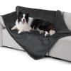 imageBedsure Self Warming Blanket for Small Dogs ampamp Cats  Waterproof Washable Sherpa Fleece Puppy Blanket Soft Plush Reversible Throw 25quotX35quot GreyGrey Black