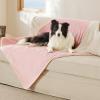 imageBedsure Self Warming Blanket for Small Dogs ampamp Cats  Waterproof Washable Sherpa Fleece Puppy Blanket Soft Plush Reversible Throw 25quotX35quot GreyAzalea Pink