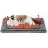 imageBedsure Self Warming Cat Bed Medium Self Heating Dog Crate Pad Thermal Extra Warm Puppy Mat Indoor ampamp Outdoor NonSlip ampamp Washable 30quot x 20quot GreyFormal Grey