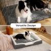 imageBedsure Self Warming Cat Bed Medium Self Heating Dog Crate Pad Thermal Extra Warm Puppy Mat Indoor ampamp Outdoor NonSlip ampamp Washable 30quot x 20quot GreyFormal Grey