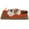 imageBedsure Self Warming Cat Bed Medium Self Heating Dog Crate Pad Thermal Extra Warm Puppy Mat Indoor ampamp Outdoor NonSlip ampamp Washable 30quot x 20quot GreyCaramel