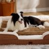 imageBedsure Self Warming Cat Bed Medium Self Heating Dog Crate Pad Thermal Extra Warm Puppy Mat Indoor ampamp Outdoor NonSlip ampamp Washable 30quot x 20quot GreyCaramel
