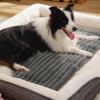 imageBedsure Self Warming Cat Bed Medium Self Heating Dog Crate Pad Thermal Extra Warm Puppy Mat Indoor ampamp Outdoor NonSlip ampamp Washable 30quot x 20quot GreyFormal Grey