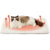 imageBedsure Self Warming Cat Bed Medium Self Heating Dog Crate Pad Thermal Extra Warm Puppy Mat Indoor ampamp Outdoor NonSlip ampamp Washable 30quot x 20quot GreyIvory White