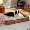 imageBedsure Self Warming Cat Bed Medium Self Heating Dog Crate Pad Thermal Extra Warm Puppy Mat Indoor ampamp Outdoor NonSlip ampamp Washable 30quot x 20quot GreyIvory White