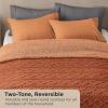 imageBedsure Sherpa Fleece Throw Blanket for Couch  Soft Fluffy ampamp Cozy Cable Jacquard Tufted Throw Blankets for Women Gift Thick Warm Blanket for Winter and All Seasons Beige 50x60 Inches04  Orange