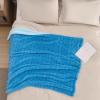 imageBedsure Sherpa Fleece Throw Blanket for Couch  Soft Fluffy ampamp Cozy Cable Jacquard Tufted Throw Blankets for Women Gift Thick Warm Blanket for Winter and All Seasons Beige 50x60 Inches06  Horizon Blue