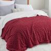 imageBedsure Sherpa Fleece Throw Blanket for Couch  Soft Fluffy ampamp Cozy Cable Jacquard Tufted Throw Blankets for Women Gift Thick Warm Blanket for Winter and All Seasons Beige 50x60 Inches00  Red