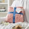 imageBedsure Sherpa Fleece Throw Blanket for Couch  Soft Fluffy ampamp Cozy Cable Jacquard Tufted Throw Blankets for Women Gift Thick Warm Blanket for Winter and All Seasons Beige 50x60 Inches08  Pink