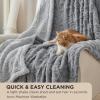 imageBedsure Sherpa Fleece Throw Blanket for Couch  Soft Fluffy ampamp Cozy Cable Jacquard Tufted Throw Blankets for Women Gift Thick Warm Blanket for Winter and All Seasons Beige 50x60 Inches01  Grey