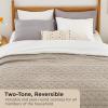 imageBedsure Sherpa Fleece Throw Blanket for Couch  Soft Fluffy ampamp Cozy Cable Jacquard Tufted Throw Blankets for Women Gift Thick Warm Blanket for Winter and All Seasons Beige 50x60 Inches02  Beige