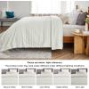 imageBedsure Sherpa Fleece Throw Blanket for Couch  Soft Fluffy ampamp Cozy Cable Jacquard Tufted Throw Blankets for Women Gift Thick Warm Blanket for Winter and All Seasons Beige 50x60 Inches03  Cream