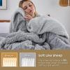 imageBedsure Sherpa Fleece Throw Blanket for Couch  Soft Fluffy ampamp Cozy Cable Jacquard Tufted Throw Blankets for Women Gift Thick Warm Blanket for Winter and All Seasons Beige 50x60 Inches01  Grey