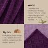 imageBedsure Sherpa Fleece Throw Blanket for Couch  Soft Fluffy ampamp Cozy Cable Jacquard Tufted Throw Blankets for Women Gift Thick Warm Blanket for Winter and All Seasons Beige 50x60 Inches09  Purple