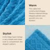 imageBedsure Sherpa Fleece Throw Blanket for Couch  Soft Fluffy ampamp Cozy Cable Jacquard Tufted Throw Blankets for Women Gift Thick Warm Blanket for Winter and All Seasons Beige 50x60 Inches06  Horizon Blue