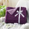 imageBedsure Sherpa Fleece Throw Blanket for Couch  Soft Fluffy ampamp Cozy Cable Jacquard Tufted Throw Blankets for Women Gift Thick Warm Blanket for Winter and All Seasons Beige 50x60 Inches09  Purple