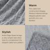 imageBedsure Sherpa Fleece Throw Blanket for Couch  Soft Fluffy ampamp Cozy Cable Jacquard Tufted Throw Blankets for Women Gift Thick Warm Blanket for Winter and All Seasons Beige 50x60 Inches01  Grey