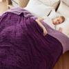 imageBedsure Sherpa Fleece Throw Blanket for Couch  Soft Fluffy ampamp Cozy Cable Jacquard Tufted Throw Blankets for Women Gift Thick Warm Blanket for Winter and All Seasons Beige 50x60 Inches09  Purple