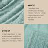 imageBedsure Sherpa Fleece Throw Blanket for Couch  Soft Fluffy ampamp Cozy Cable Jacquard Tufted Throw Blankets for Women Gift Thick Warm Blanket for Winter and All Seasons Beige 50x60 Inches07  Sage Green