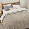 imageBedsure Sherpa Fleece Throw Blanket for Couch  Soft Fluffy ampamp Cozy Cable Jacquard Tufted Throw Blankets for Women Gift Thick Warm Blanket for Winter and All Seasons Beige 50x60 Inches02  Beige
