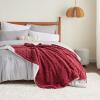 imageBedsure Sherpa Fleece Throw Blanket for Couch  Soft Fluffy ampamp Cozy Cable Jacquard Tufted Throw Blankets for Women Gift Thick Warm Blanket for Winter and All Seasons Beige 50x60 Inches00  Red