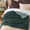 imageBedsure Sherpa Fleece Throw Blanket for Couch  Soft Fluffy ampamp Cozy Cable Jacquard Tufted Throw Blankets for Women Gift Thick Warm Blanket for Winter and All Seasons Beige 50x60 Inches07  Dark Green